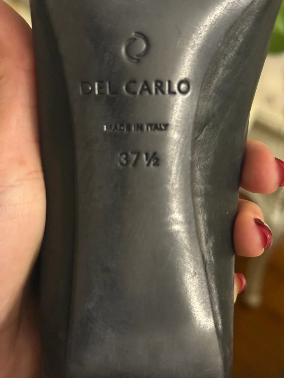 Del Carlo Black Leather Heels - Size 37.5 - photo 2