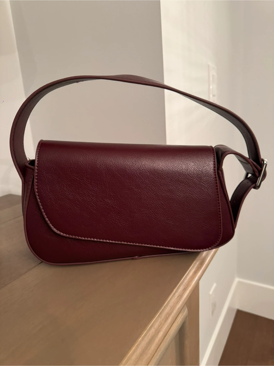 BCBGMAXAZRIA Burgundy Shoulder Bag