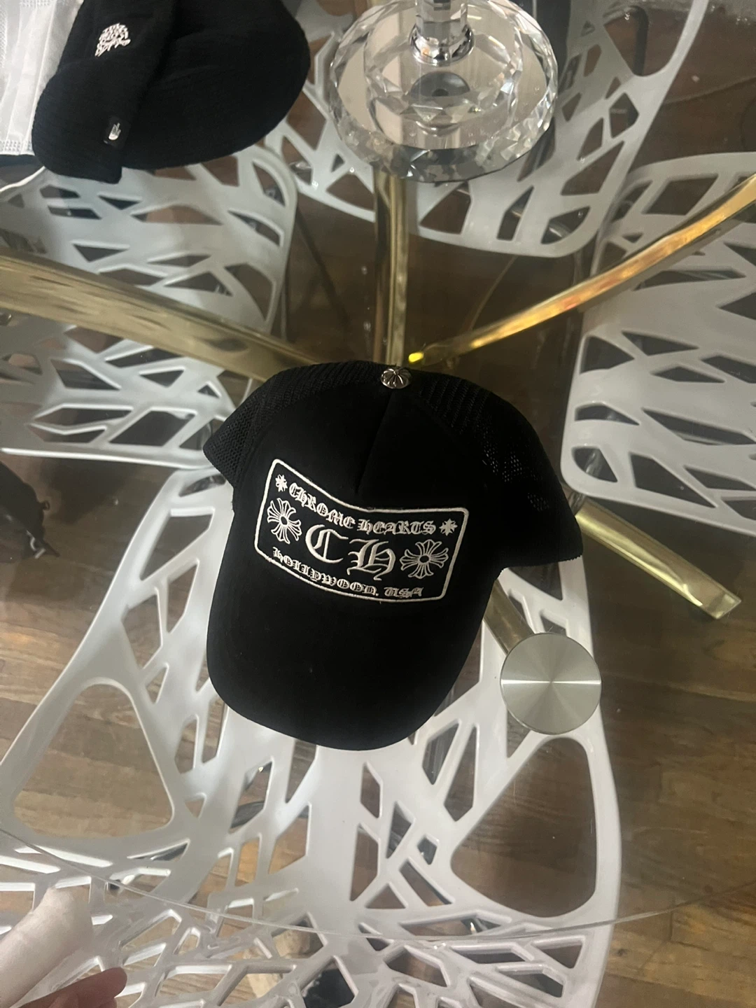 Chrome Hearts Black Trucker Hat - photo 3