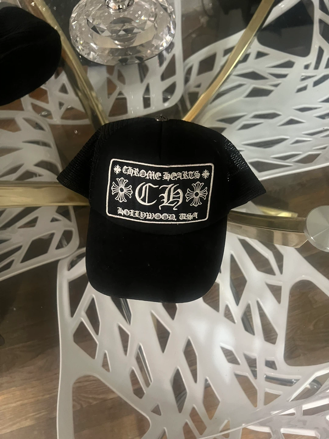 Chrome Hearts Black Trucker Hat