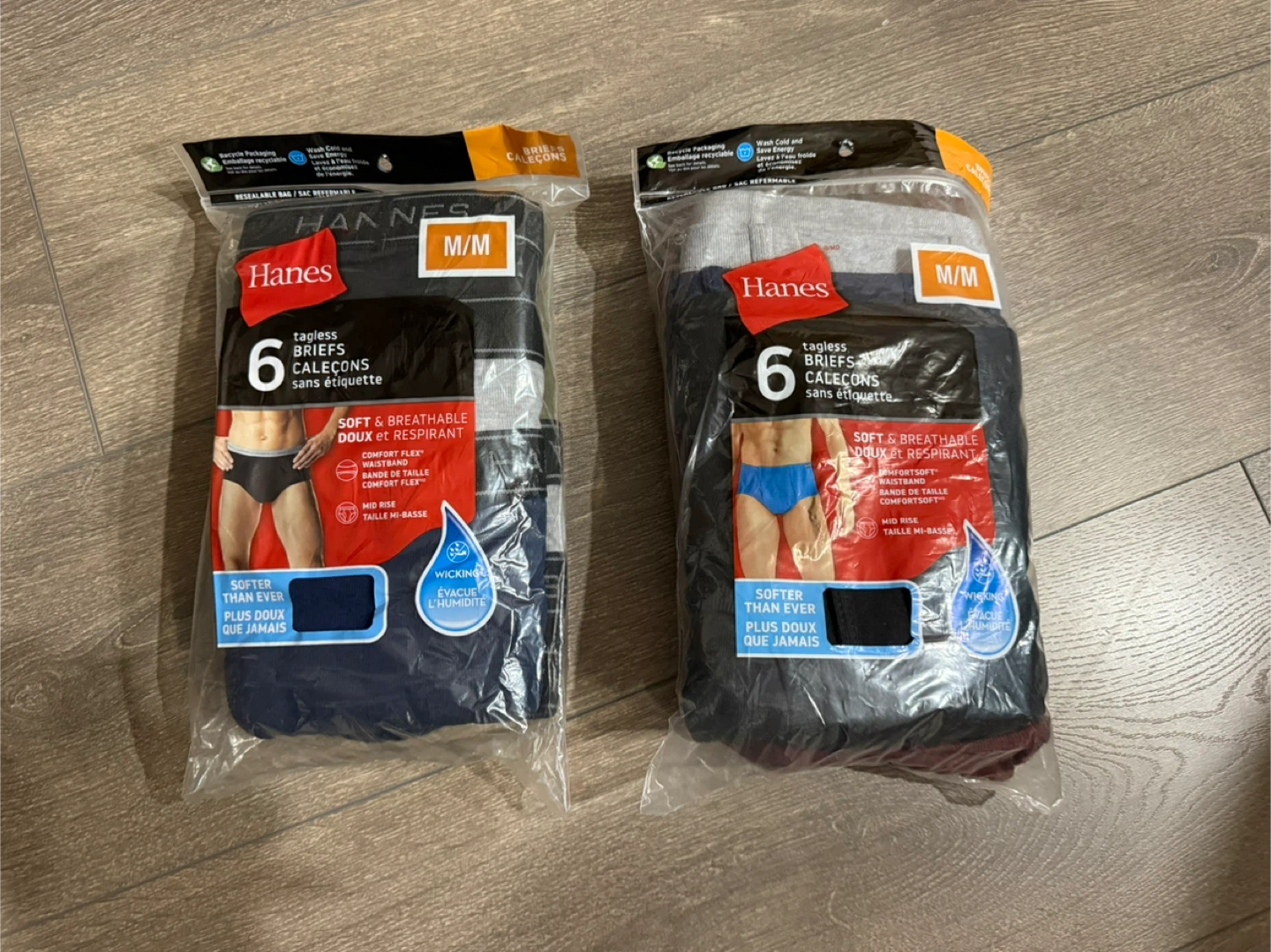 🆕 New Hanes Tagless Briefs - 6 Pack (M/M)