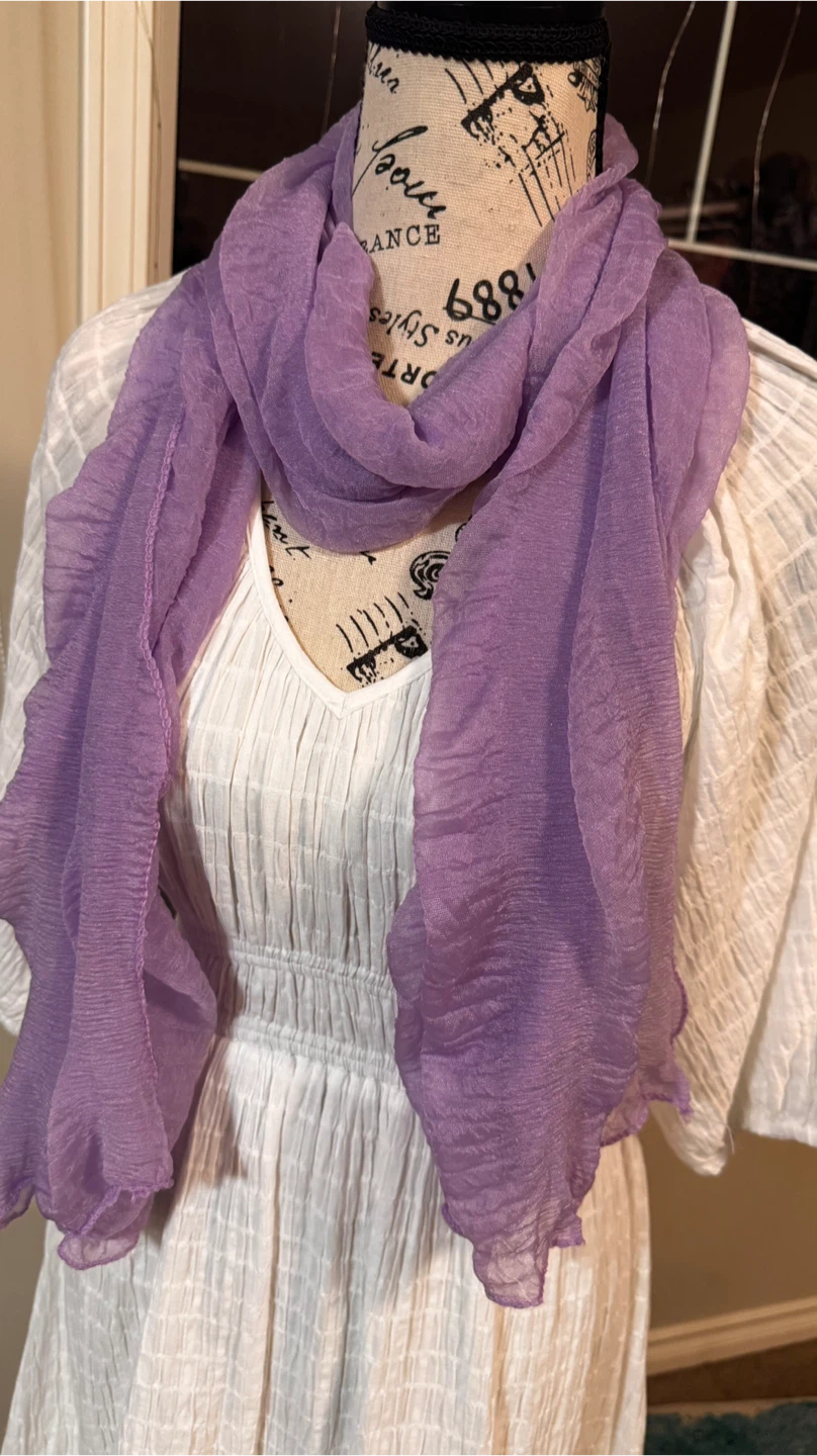 Stylish Scarf - Purple & Green - photo 2
