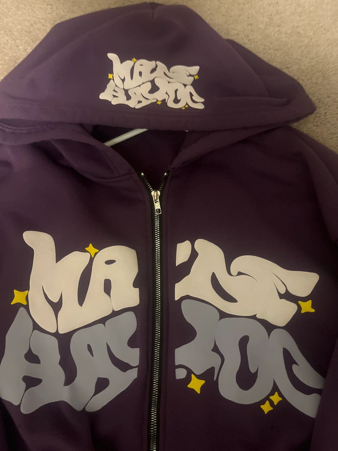 Y2K Purple Zip Up Hoodie - photo 2