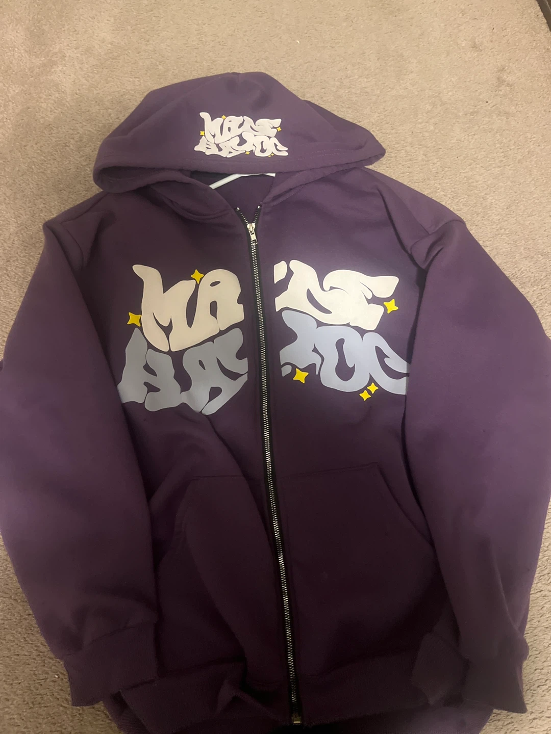 Y2K Purple Zip Up Hoodie