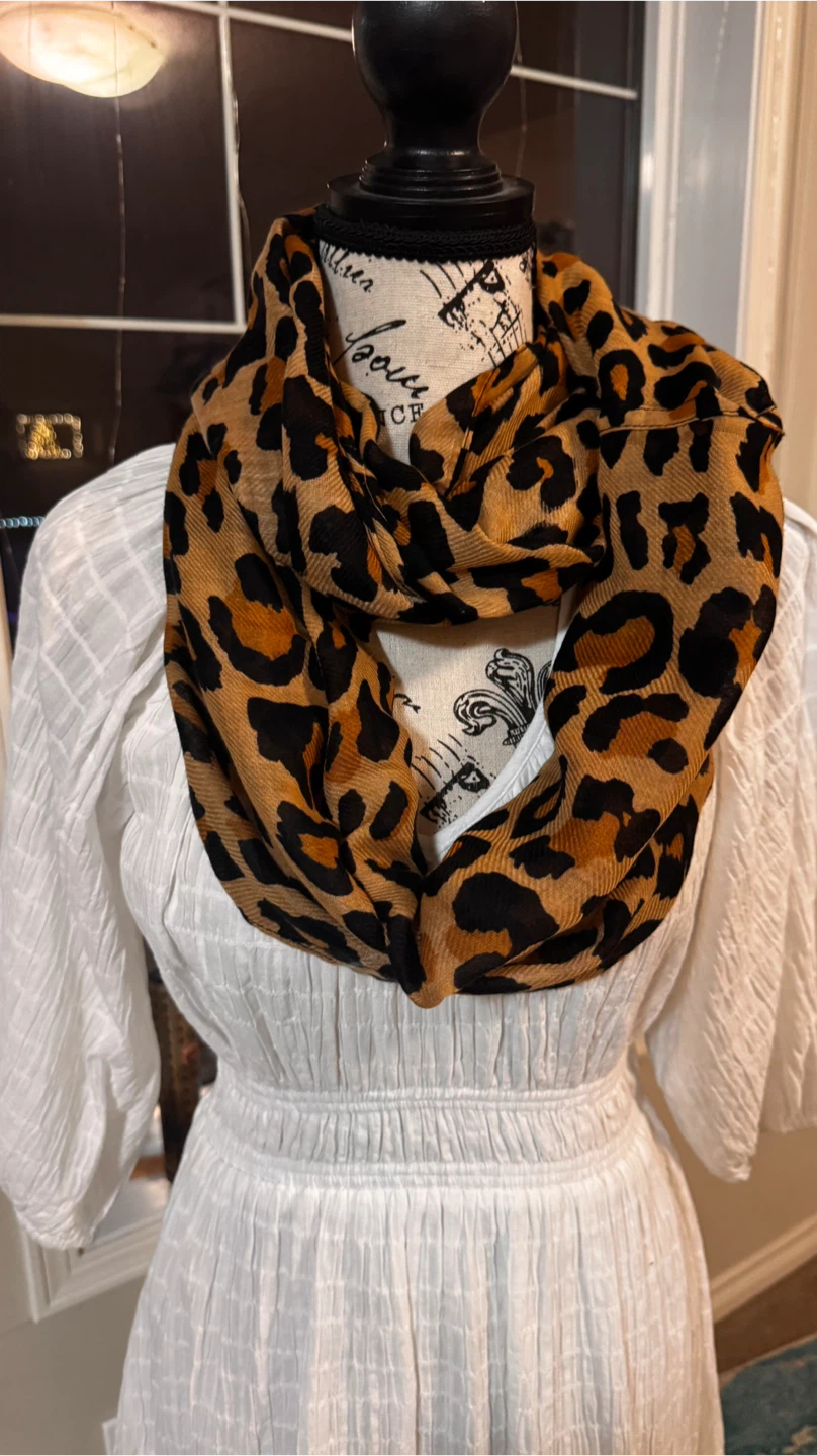 H&M Leopard Print Infinity Scarf