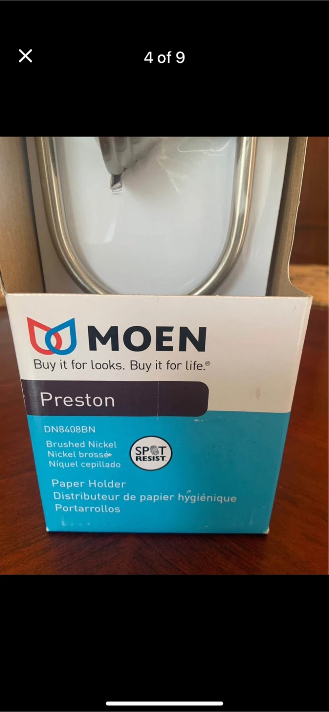 New Moen Preston DN8408BN Brushed Nickel Paper Holder - photo 3
