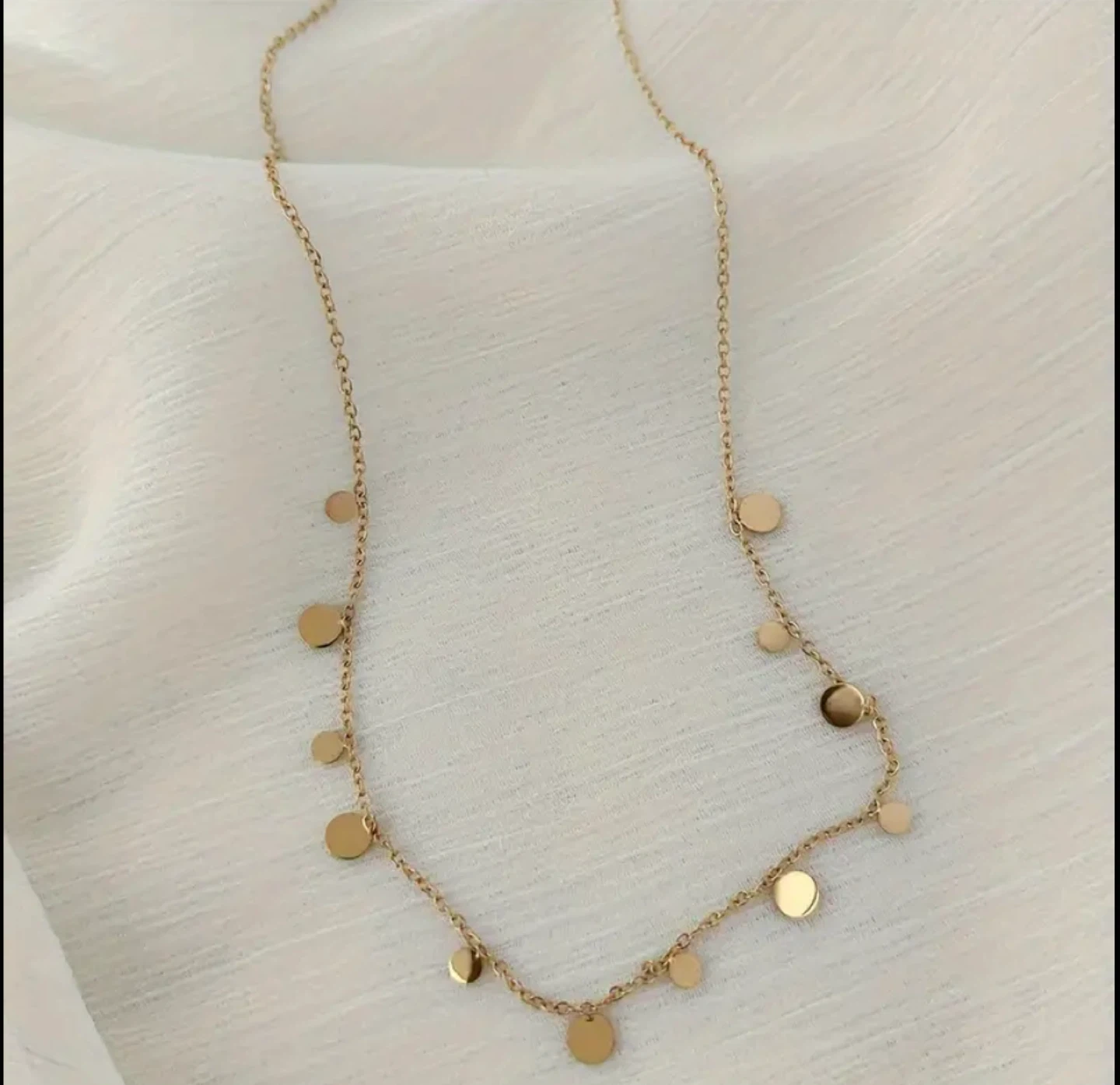 18K Golden Plated Round Bead elegant necklace - Brand New - photo 2