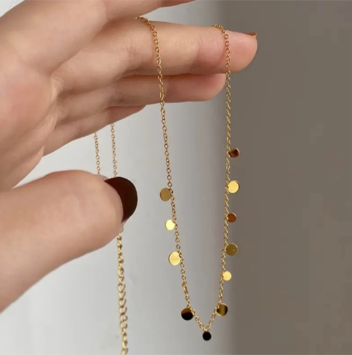 18K Golden Plated Round Bead elegant necklace - Brand New