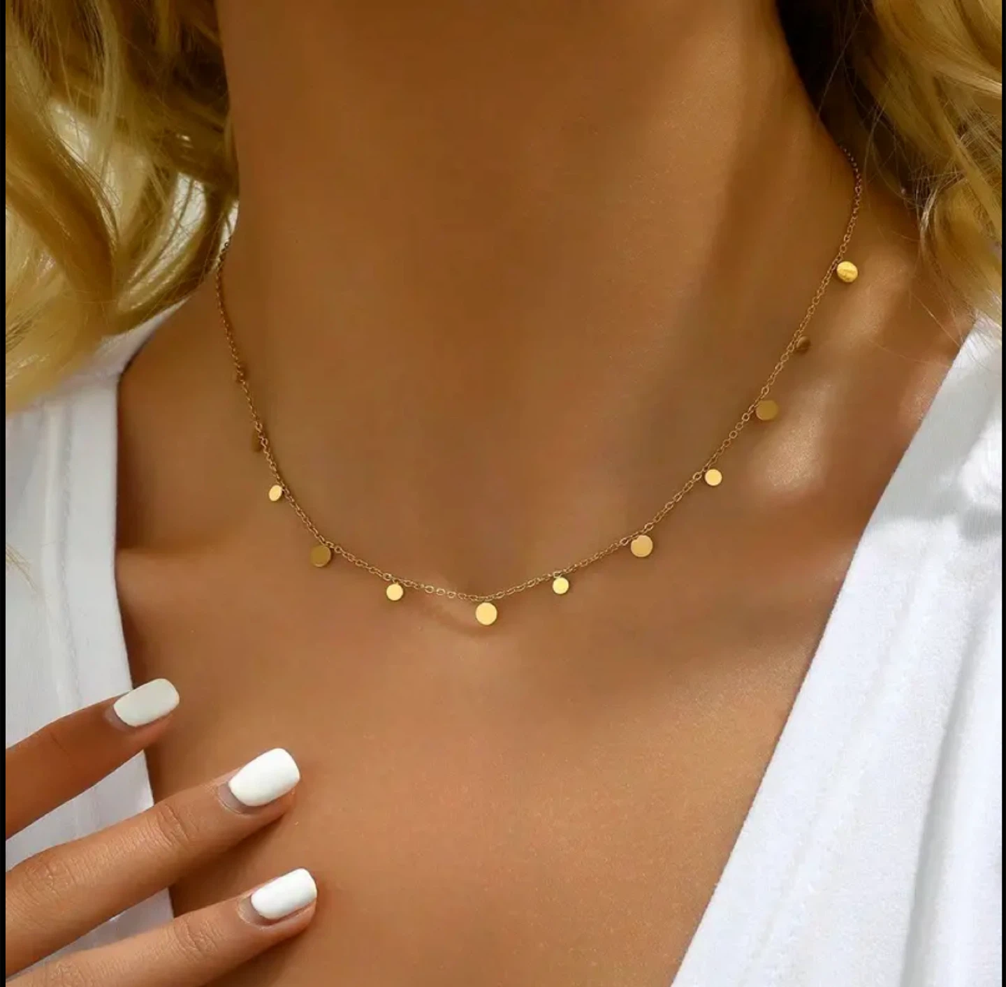 18K Golden Plated Round Bead elegant necklace - Brand New - photo 3