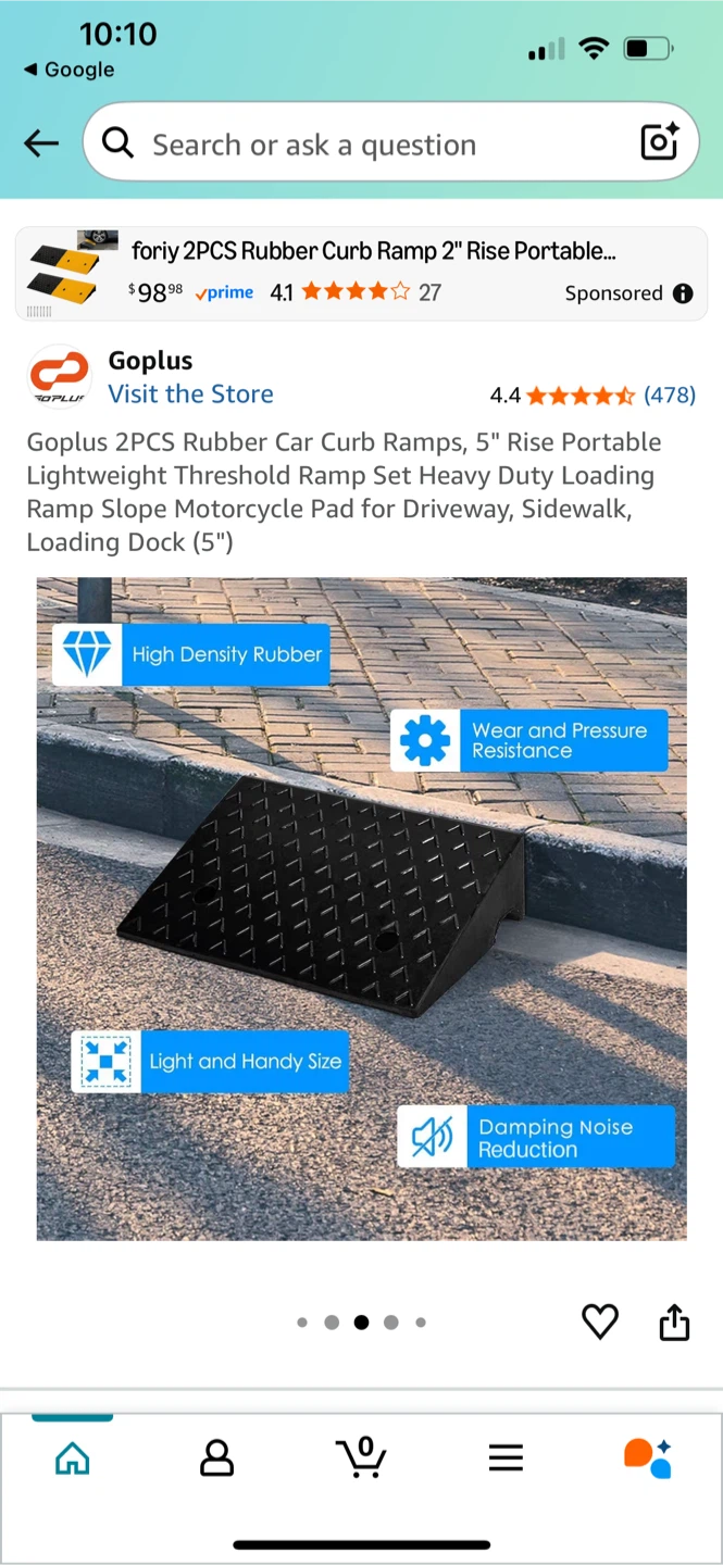 Goplus Rubber Curb Ramp - 2PCS - photo 3