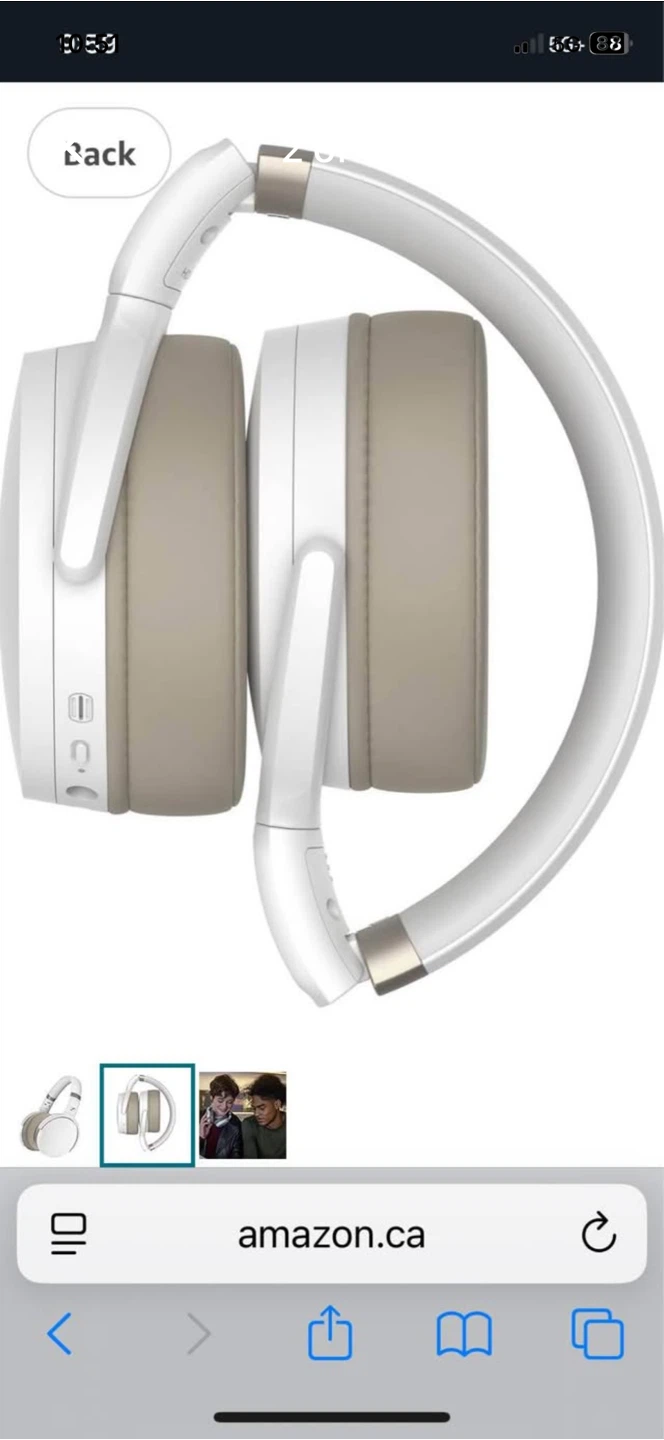Brand new in box Sennheiser HD 450BT Wireless Headphones - White - photo 2