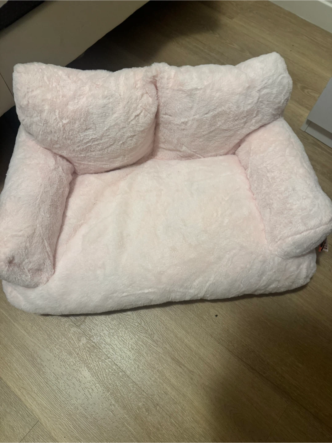 Pink Plush Pet Bed