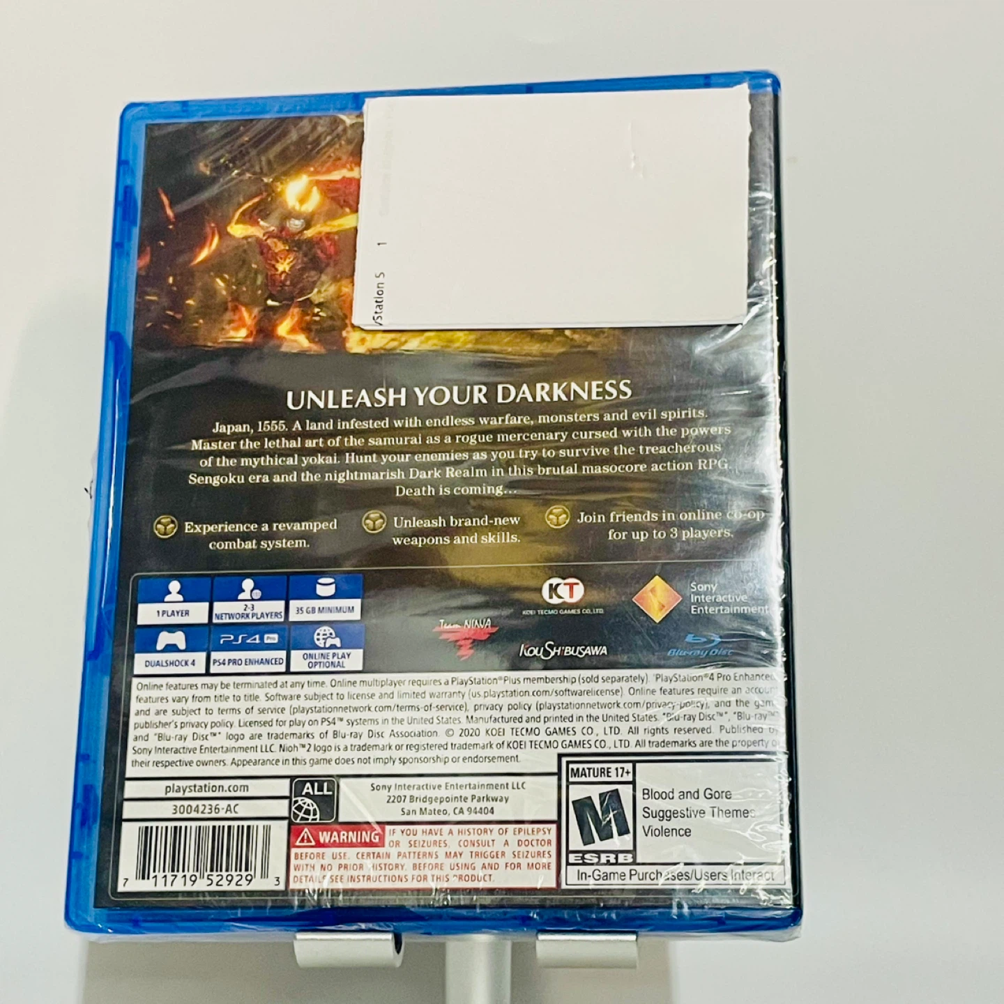 Nioh 2 PS4 Game - Brand New, Sealed! - photo 2