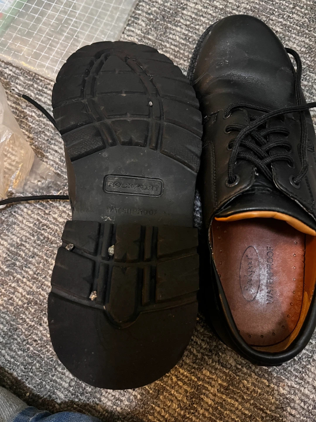 Rockport Waterproof Black Leather Shoes - photo 2