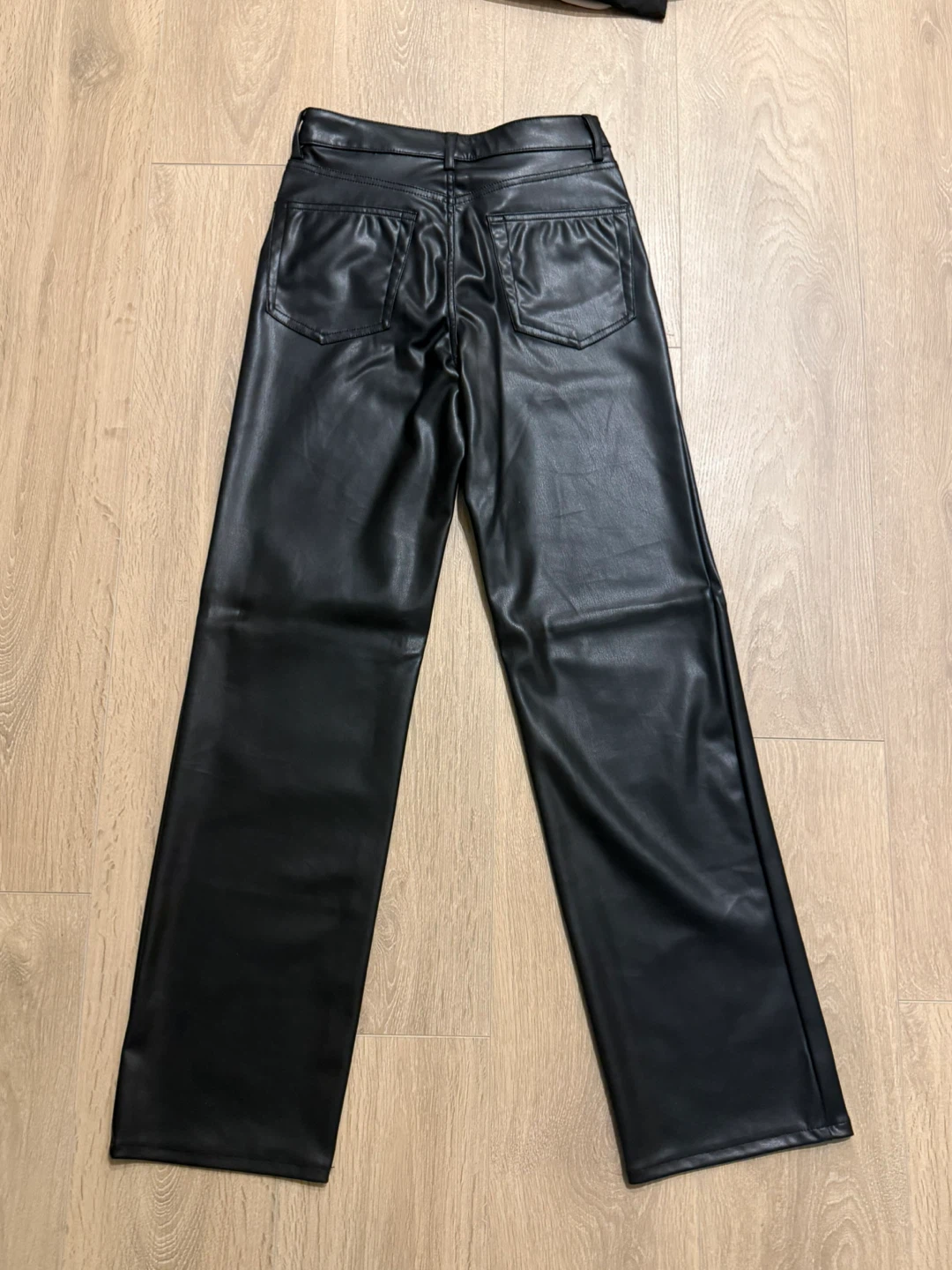 H&M Divided Black Faux Leather Pants - New - photo 3