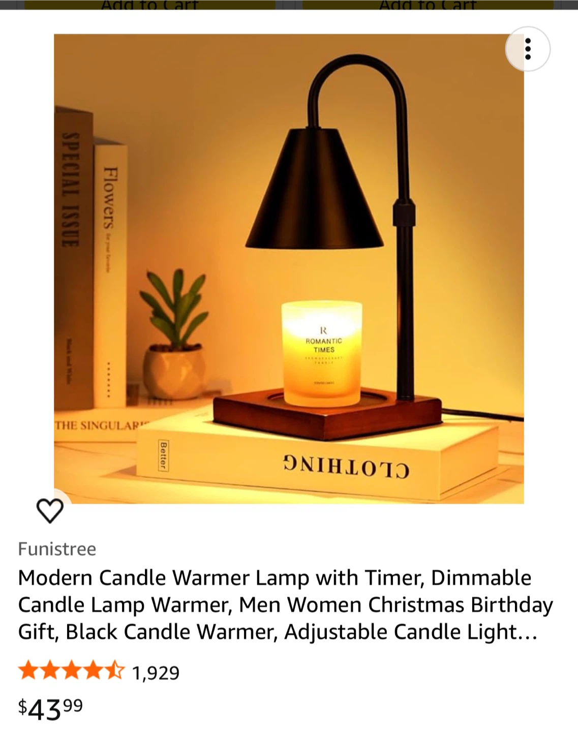 Funistree Candle Warmer Lamp - Dimmable, with Timer - photo 2