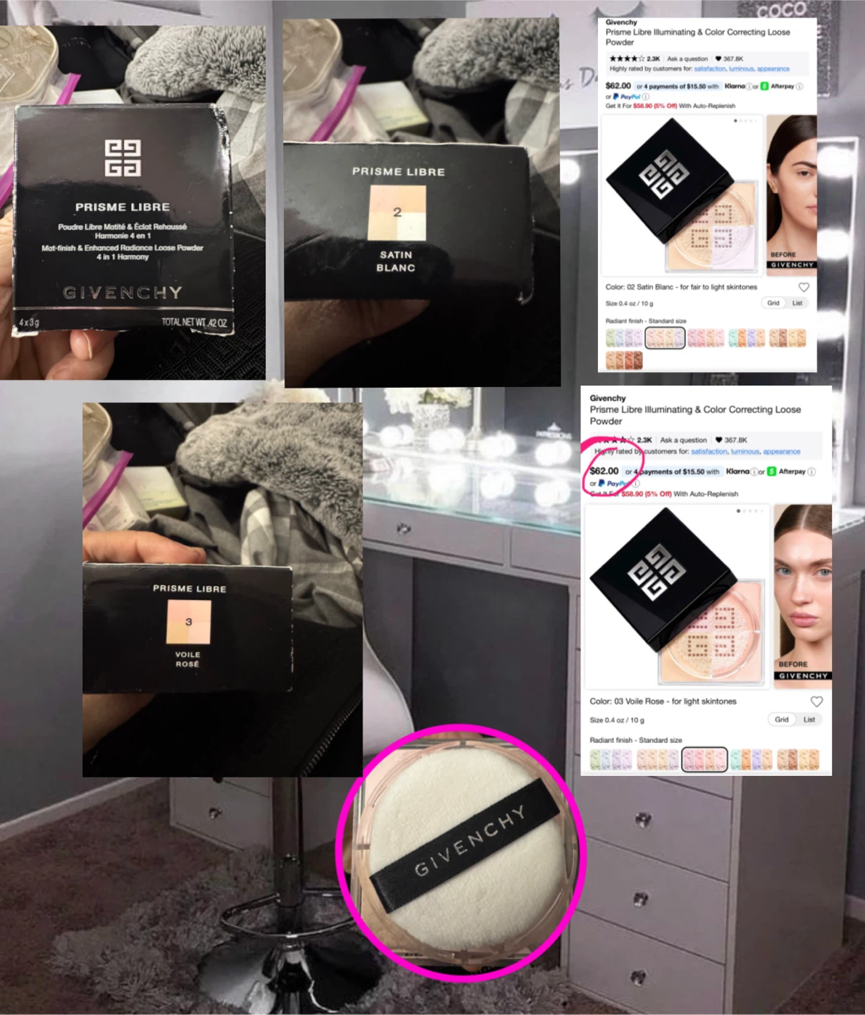 Givenchy Makeup Lot - Lip Balm, Powder, Mascara and gifts - photo 2