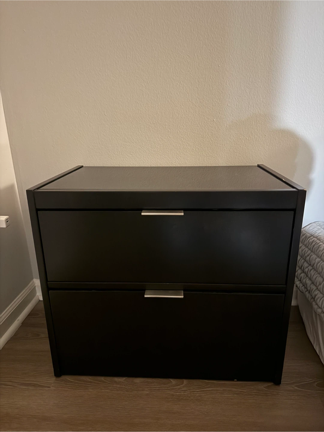 IKEA Hemnes Black-Brown Filing Cabinet - photo 2