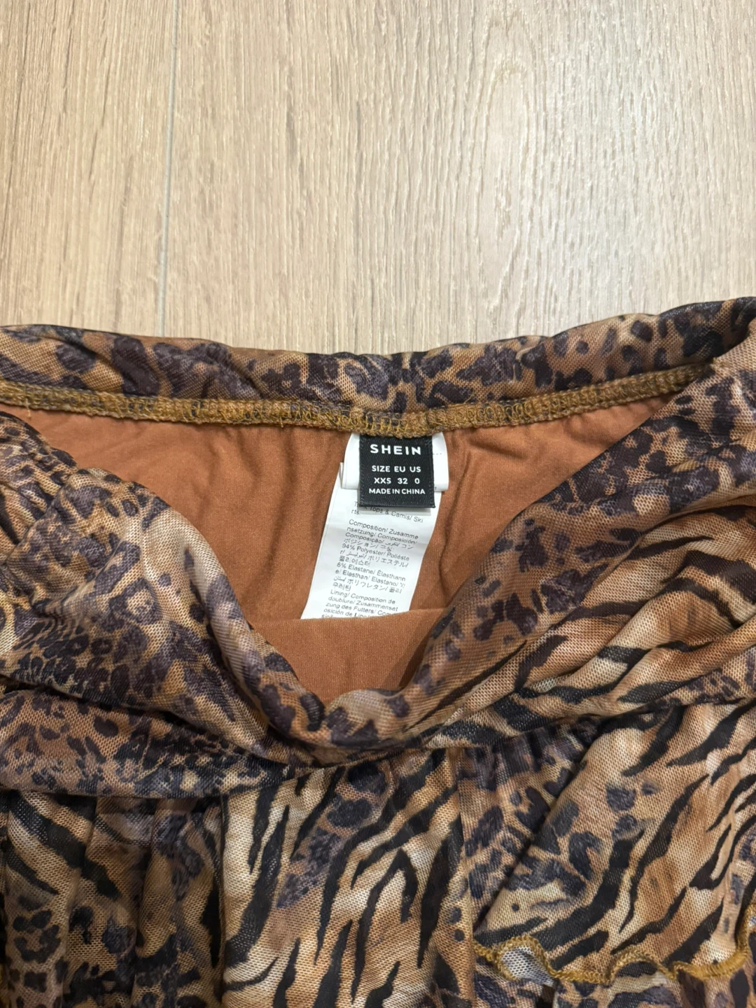 Brown Animal Print Mini Skirt - photo 3