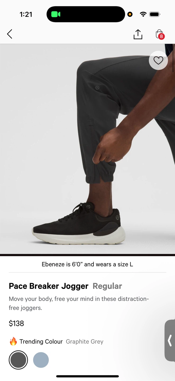 Lululemon Pace Breaker Jogger - Graphite Grey, M - photo 4