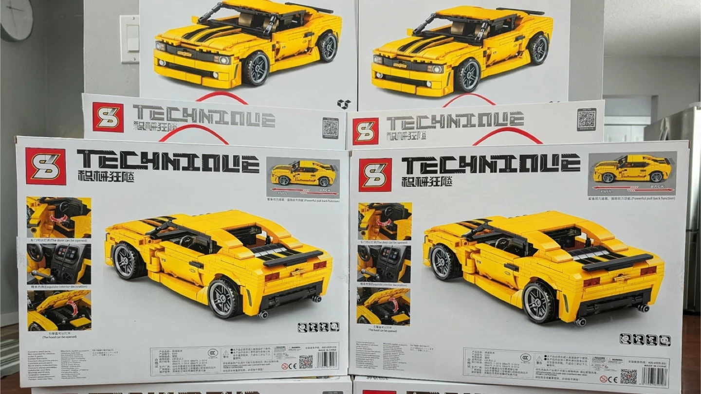 Sealed Camaro Technic Car Yellow Car 618pcs Building Block - photo 2