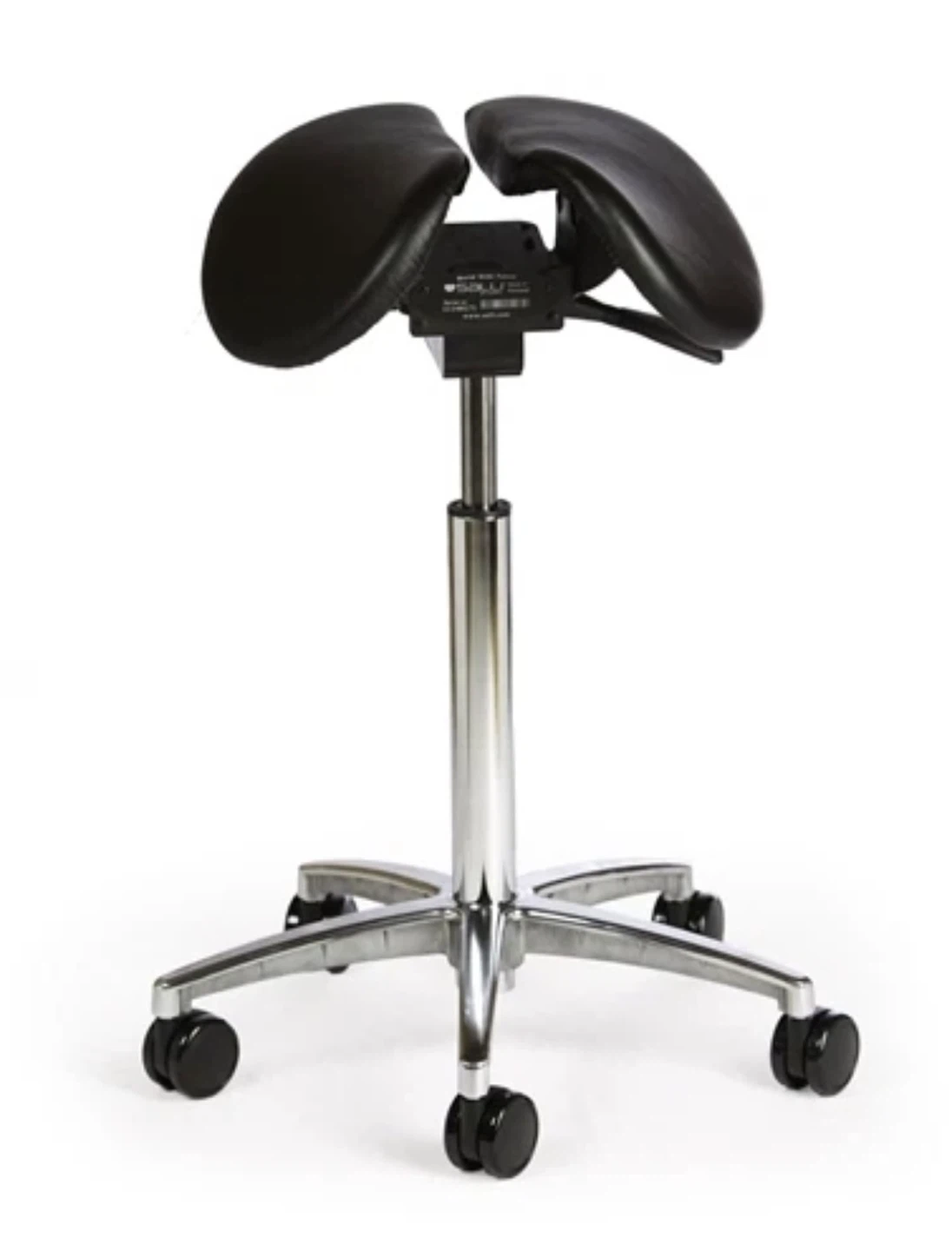 Ergonomic Divided Leather Saddle Stool Tilt Model