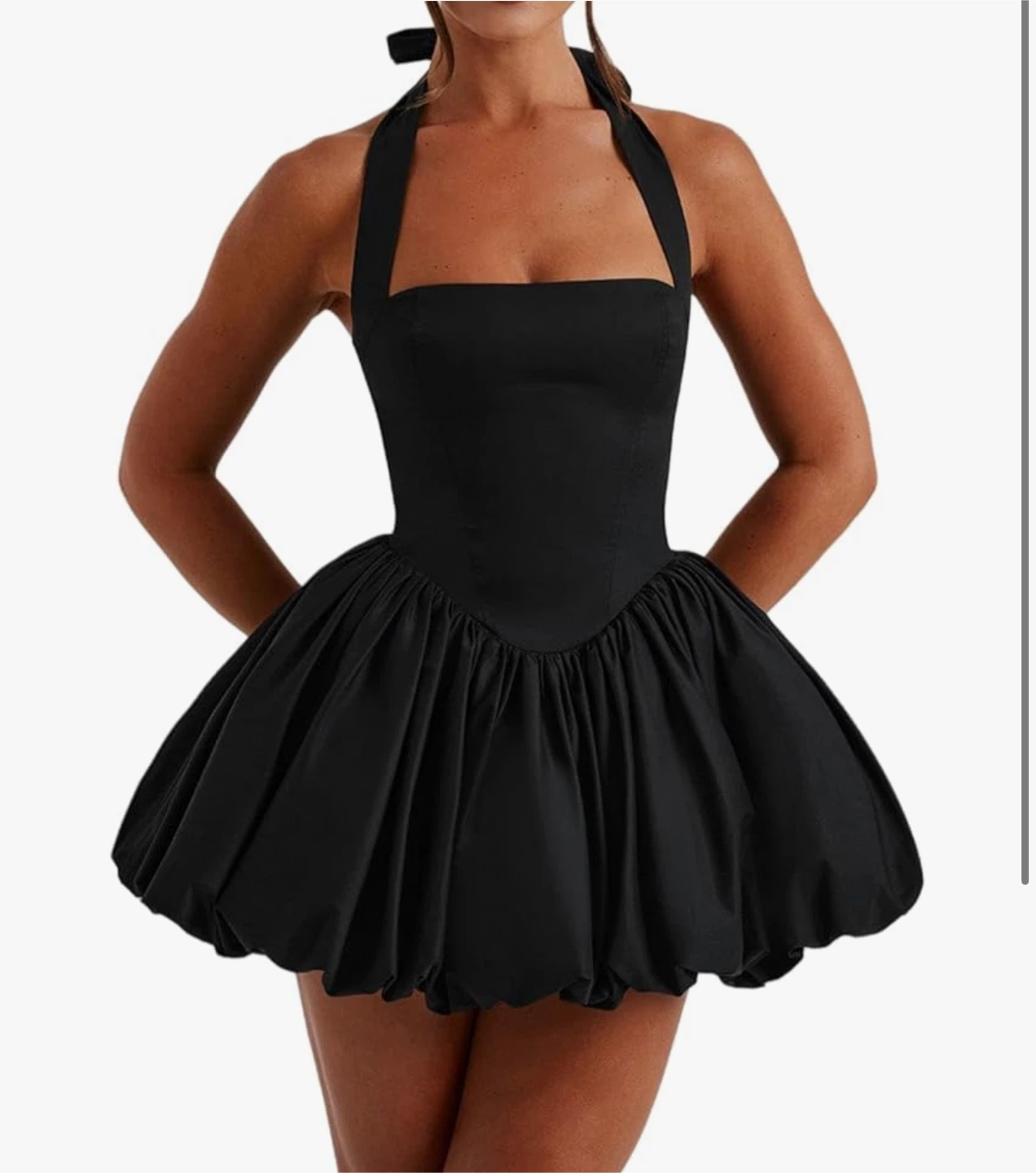 Brand New Black Mini Bubble Dress - photo 2
