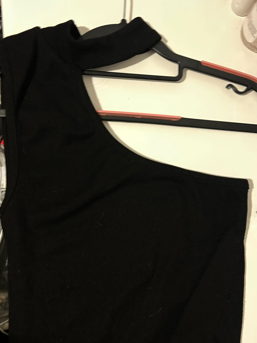 Black One-Shoulder Top - photo 2