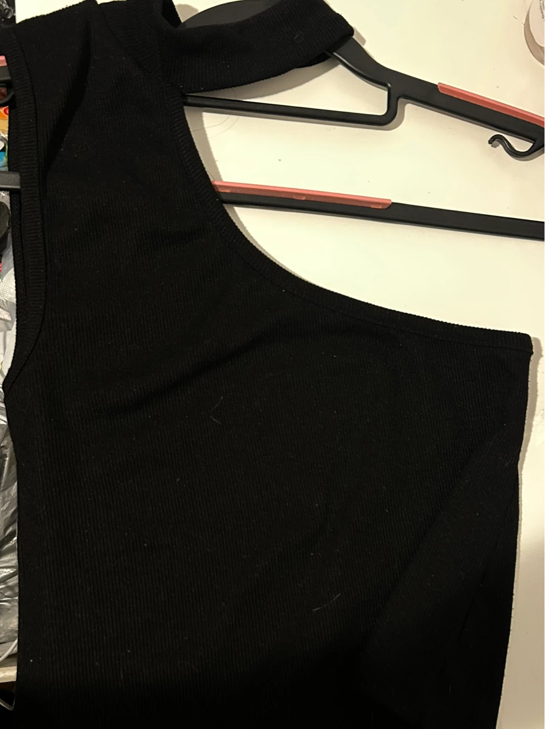 Black One-Shoulder Top