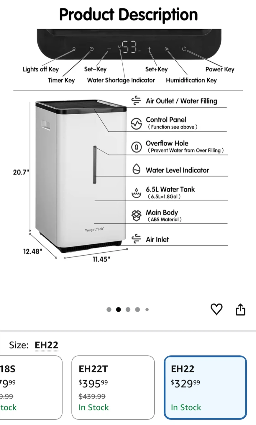 6.5L humidifier