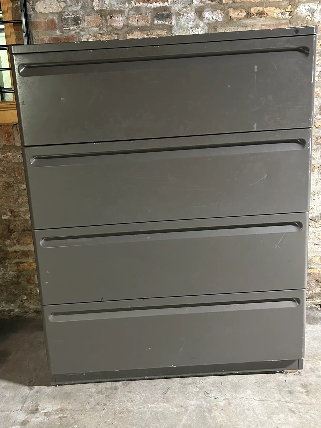 Gray Metal Filing Cabinet - photo 2