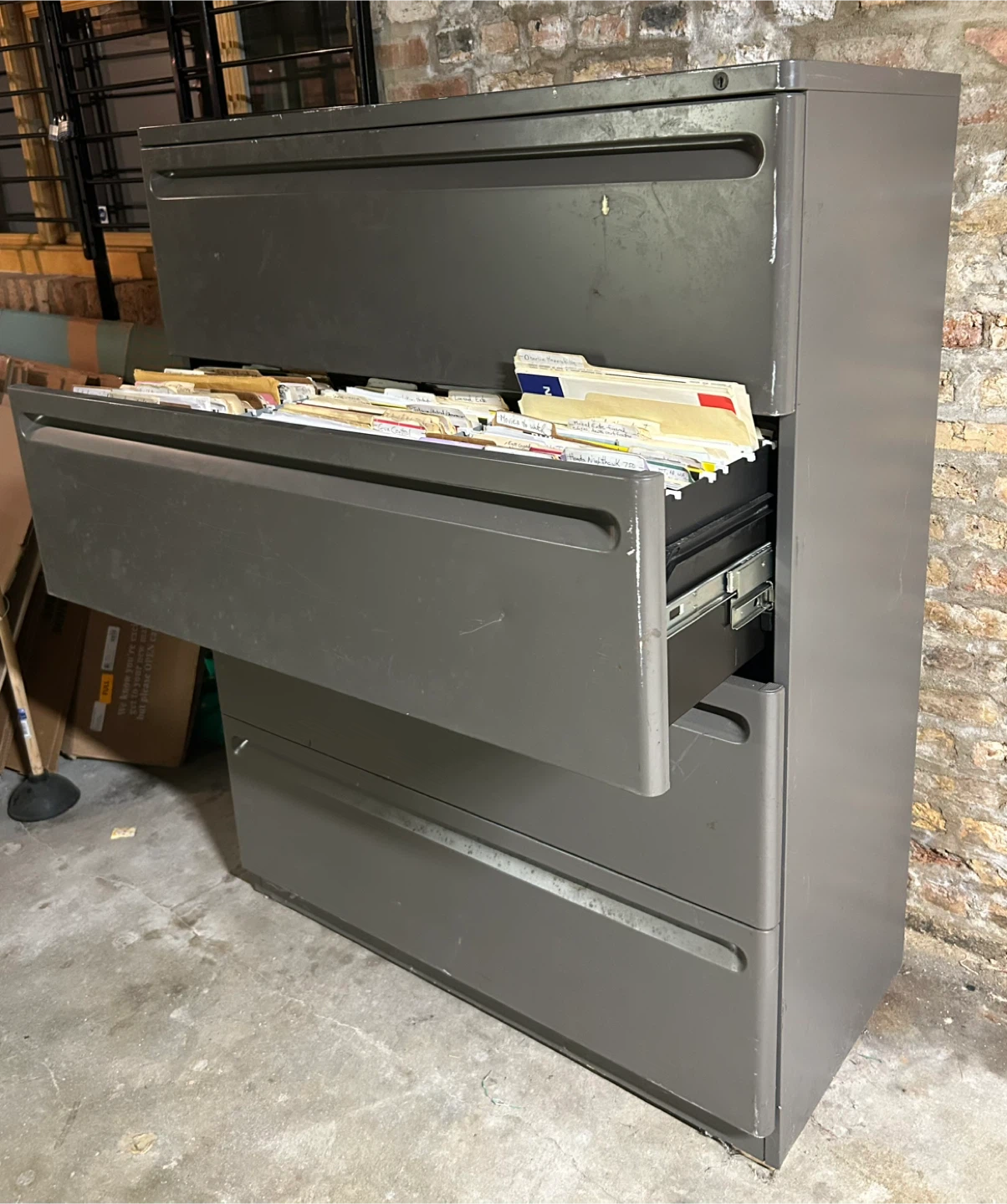 Gray Metal Filing Cabinet