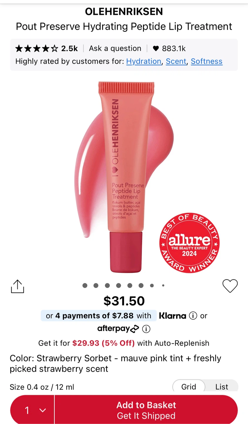 Olehenriksen Pout Preserve Peptide Lip Treatment - photo 2