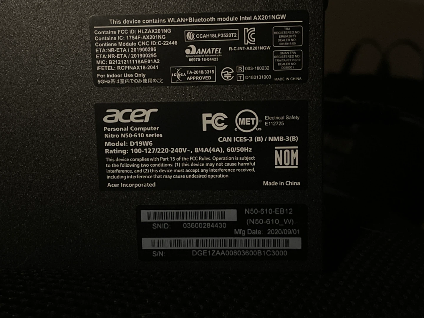Acer Nitro 50 Gaming PC – i5, GTX 1650, 28GB RAM, 1TB HDD - photo 5