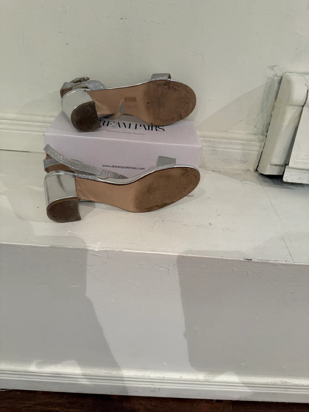 Dream Pairs Silver Glitter Sandals- size 7.5 - photo 3