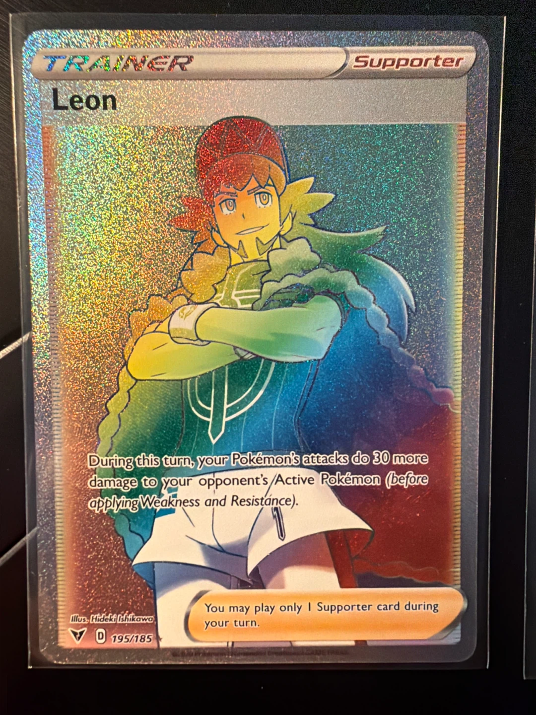 Leon Rainbow Full Art UR Supporter 195/185
