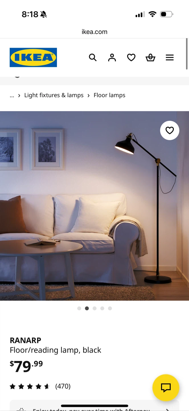 IKEA RANARP Floor/Reading Lamp - Black - photo 2