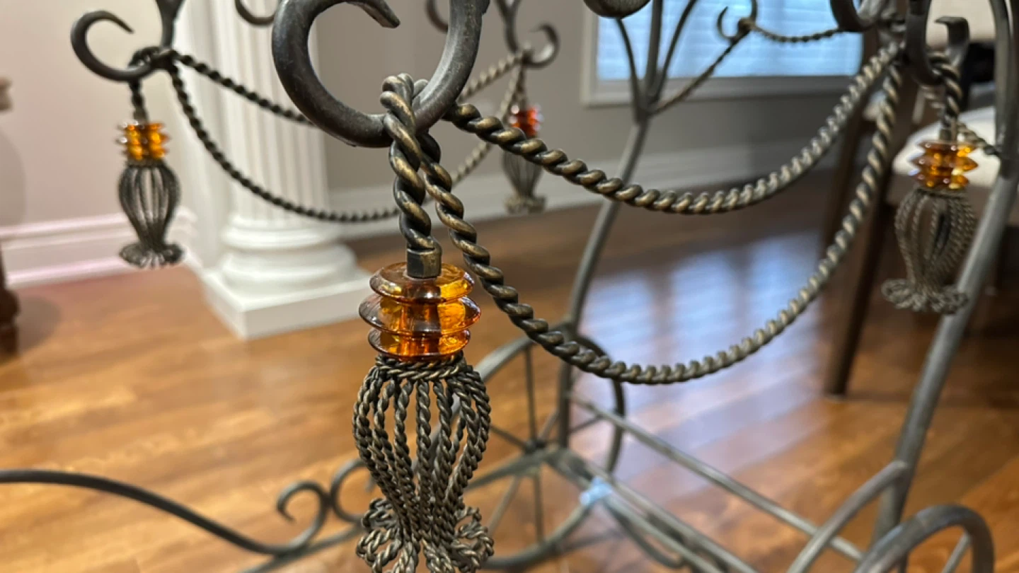 Metal & Glass Bar Cart