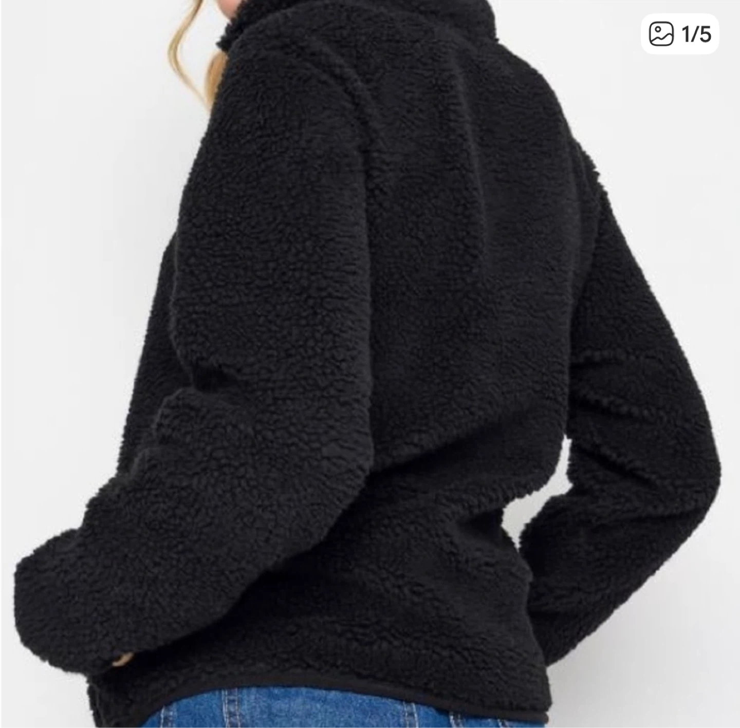 #giving Hyba Black Sherpa Pullover - Size XXL