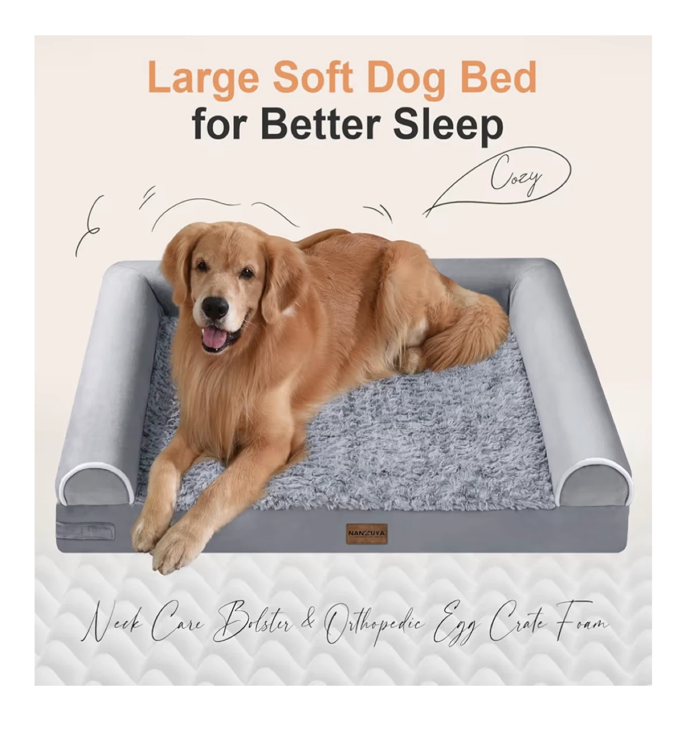 NWT Large Dog Bed Orthopedic Washable - photo 2