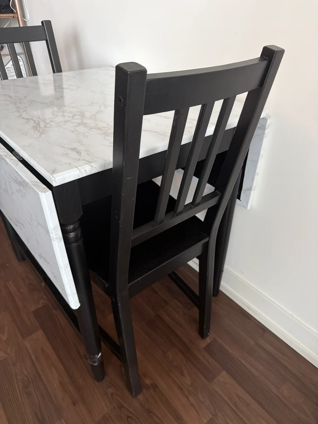 Drop Leaf Dining Table with Two Chairs - photo 2