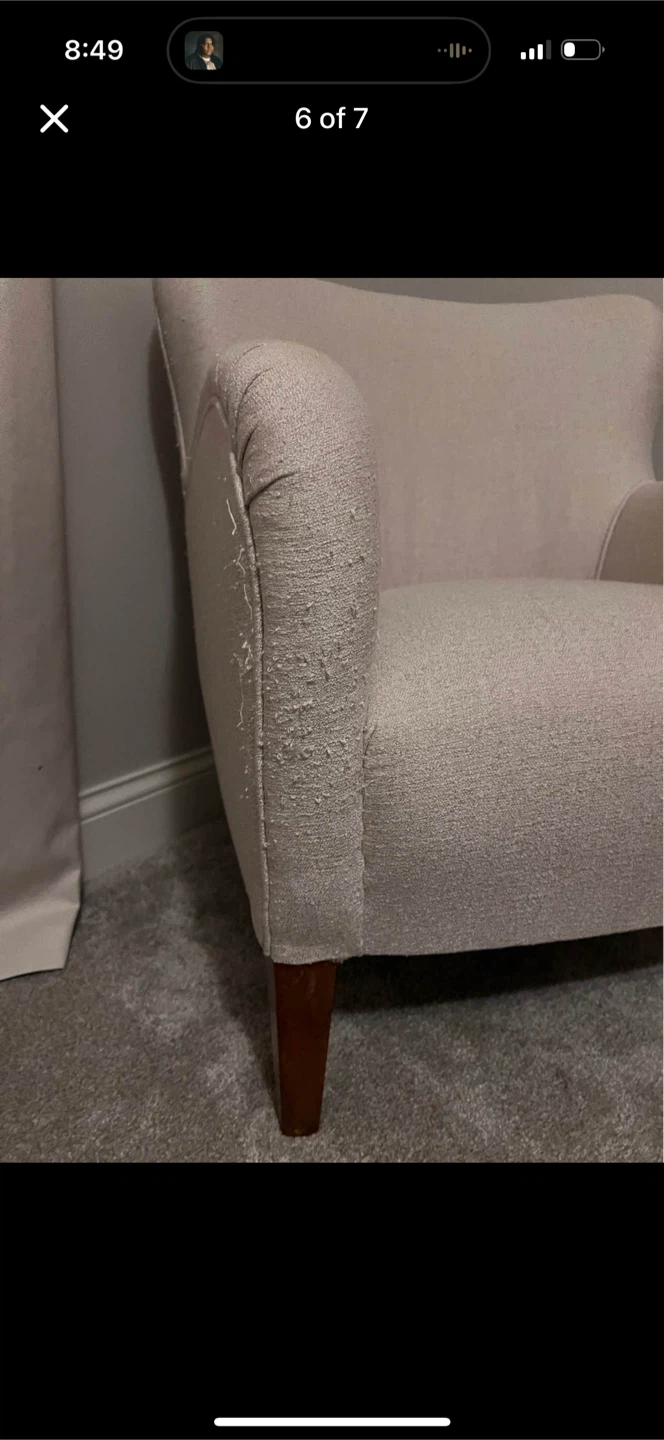 White comfy chair - photo 4