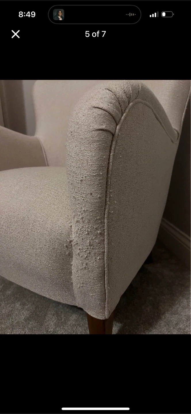 White comfy chair - photo 3