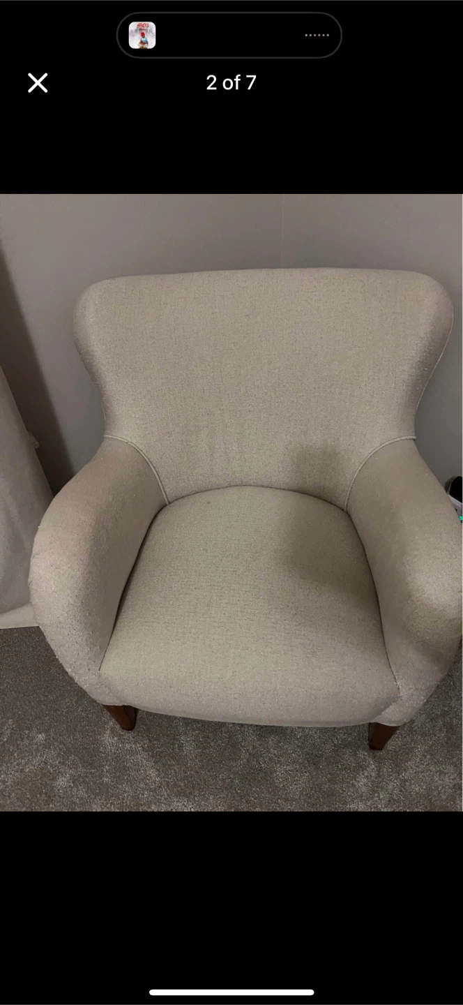 White comfy chair