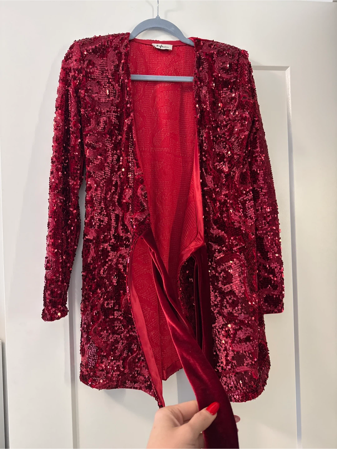 Sequin wrap dress - photo 3