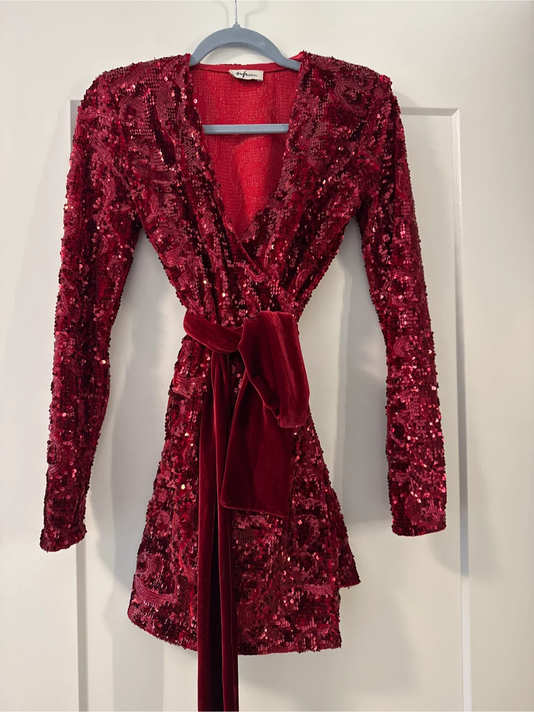 Sequin wrap dress