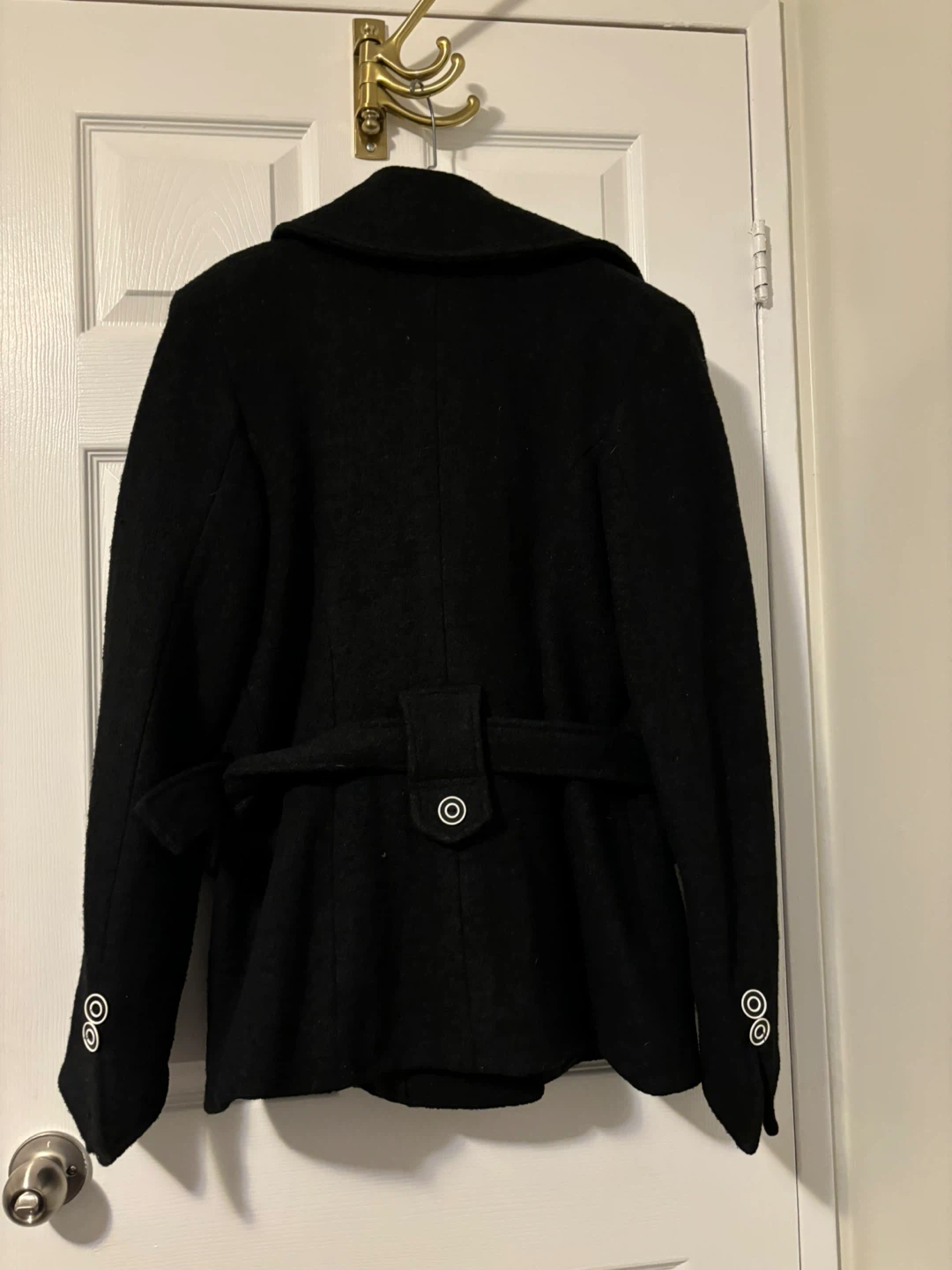 Black belted pea coat - photo 4