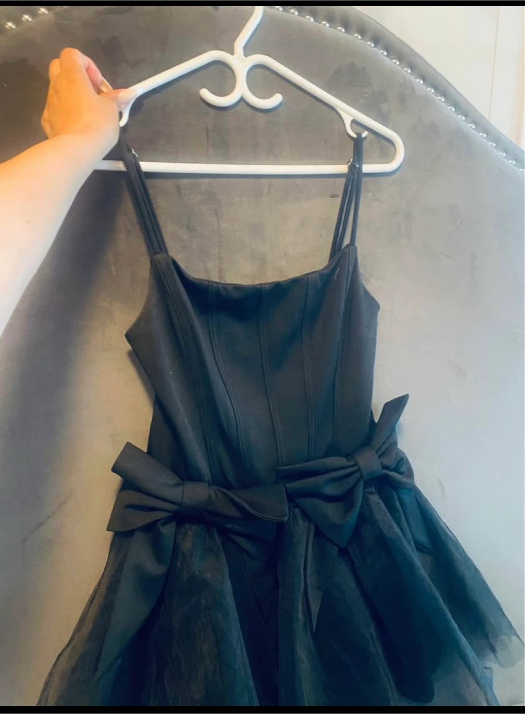 Fashion Nova Dream Land Bow Corset Mini Dress - Black - photo 3