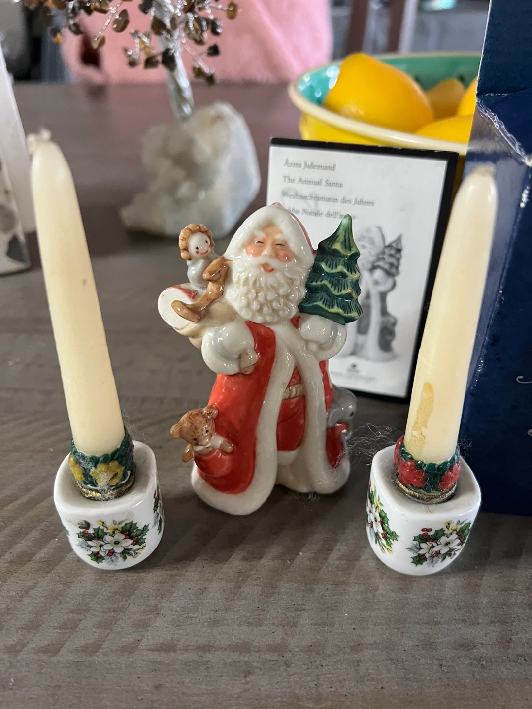 Royal Copenhagen Annual Santa Figurine & Candle Holders - photo 2