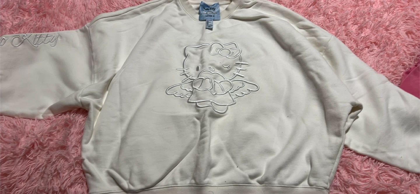 Forever 21 Hello Kitty Embroidered Pullover - Size Small